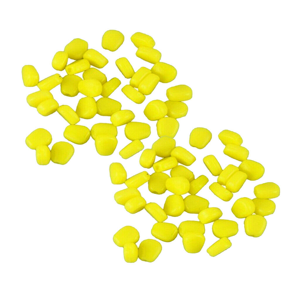 100pcs Floating Baits Soft Shaped Corn Thick Yellow  Up Lures Carp Fishing Sport