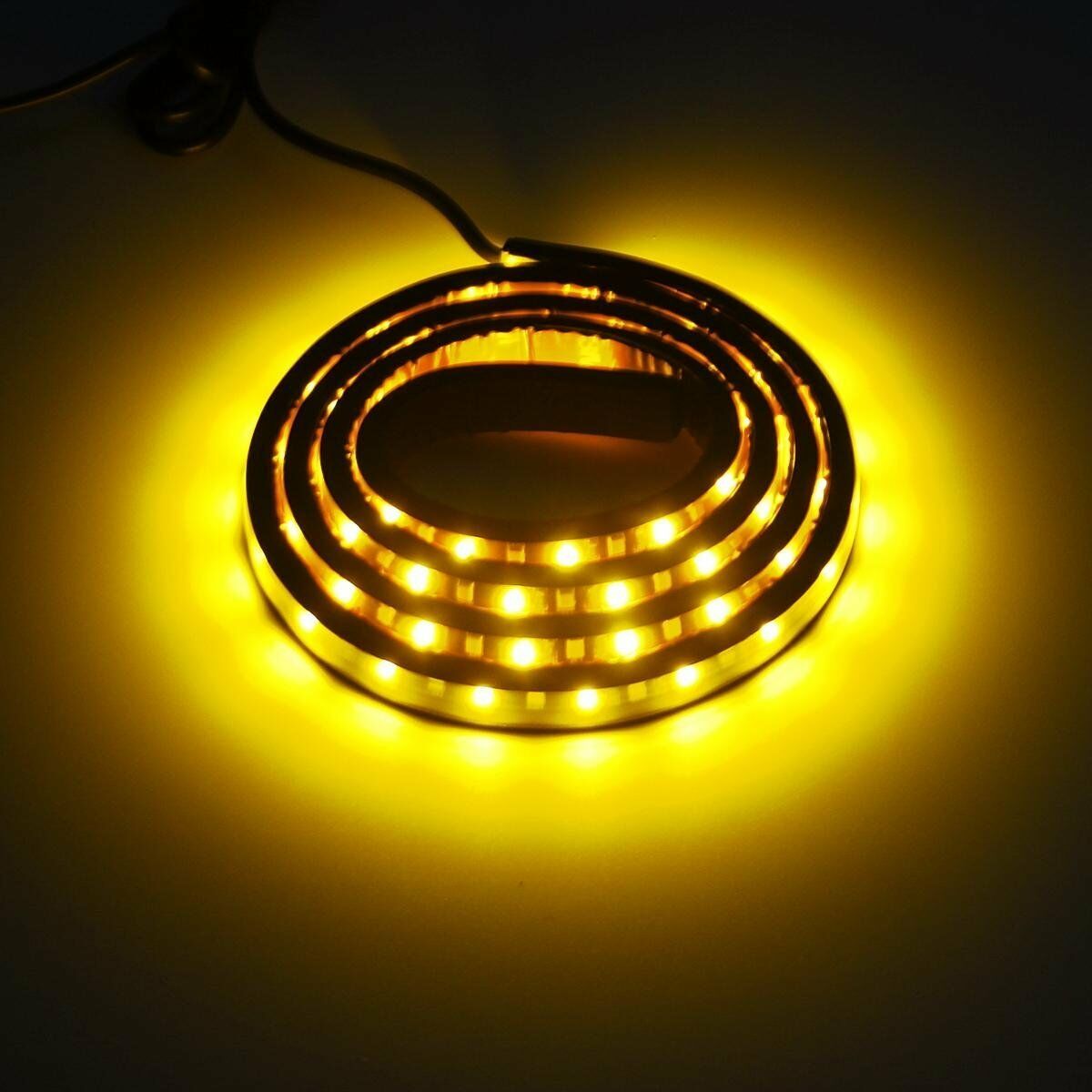 2X Amber White 120SMD 48" LED Strip Bar Turn Signal Light Running Parking Lights