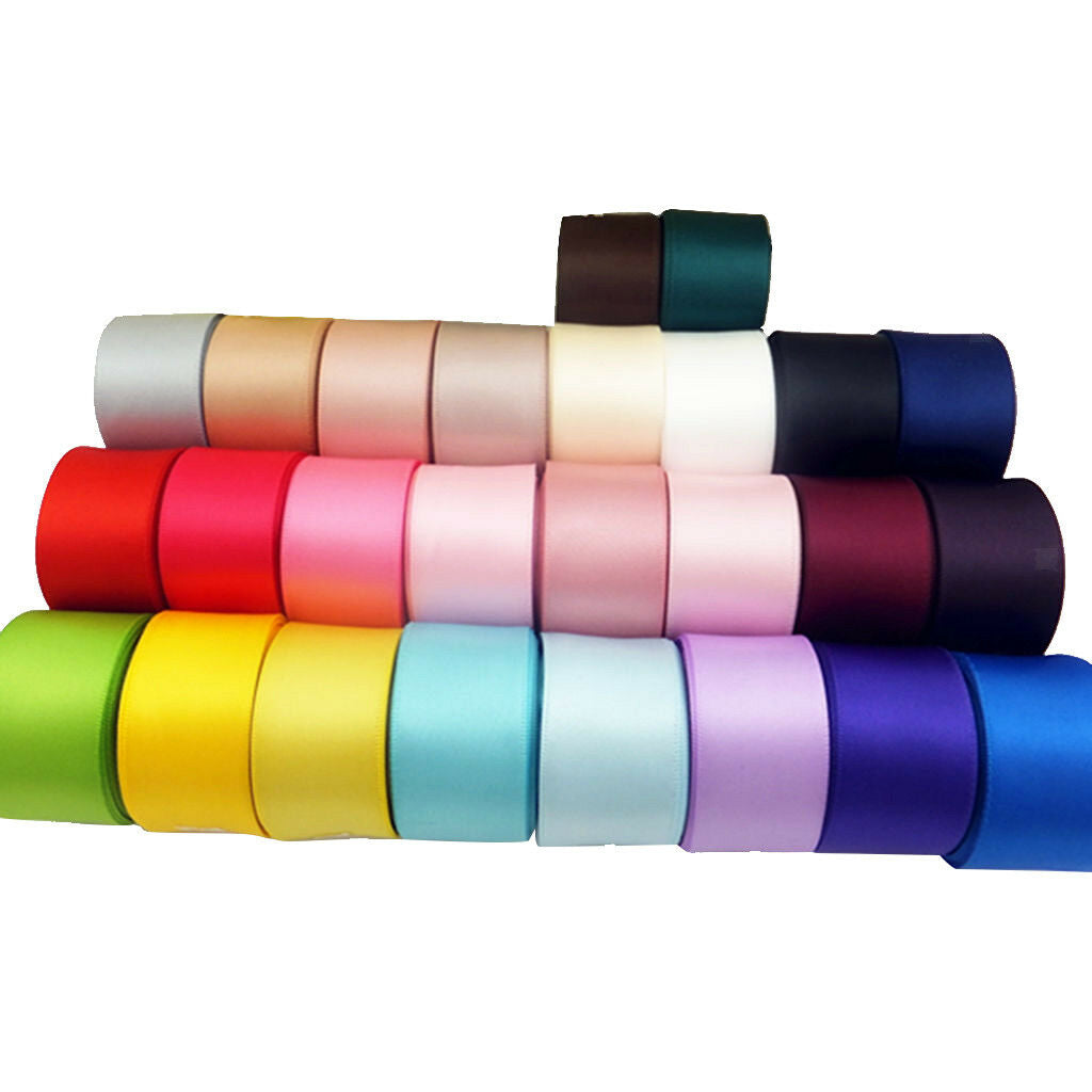 Quality Cut 26 Pcs Satin Ribbon Double Sided 25mm Crafts for Wedding Decor