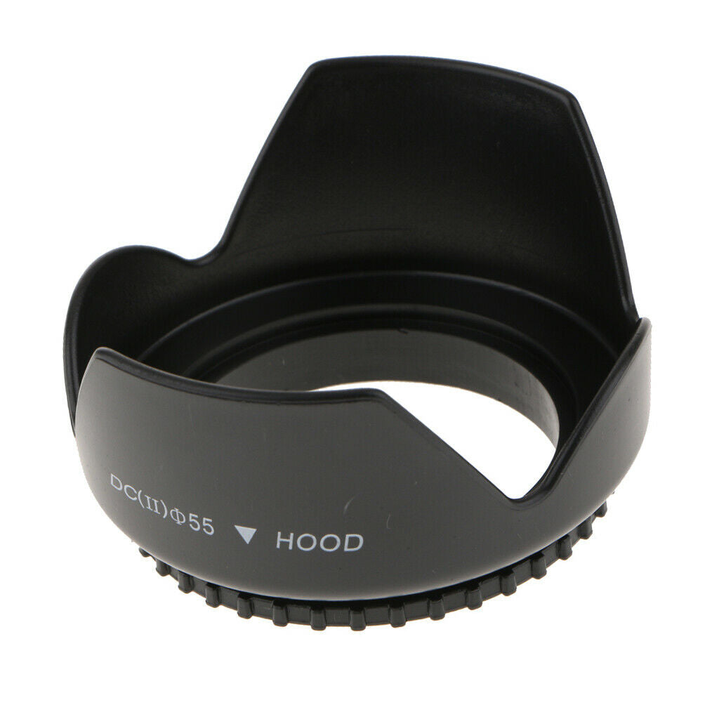 55mm Flower Lens Hood for Canon Nikon Panasonic Sony Pentax Camera .