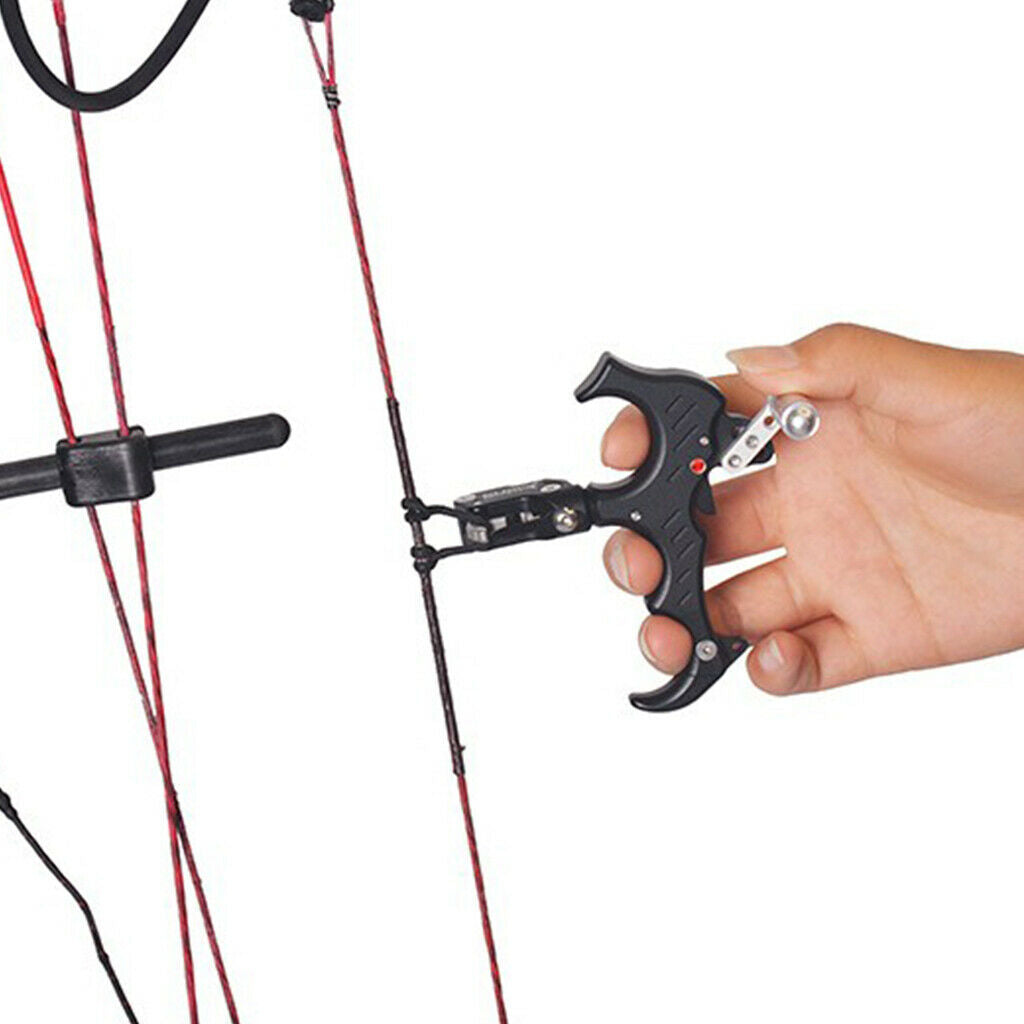 360 Degree Rotate Clamp Compound Bow Release Aids 3 or 4 Fingers for Both Left