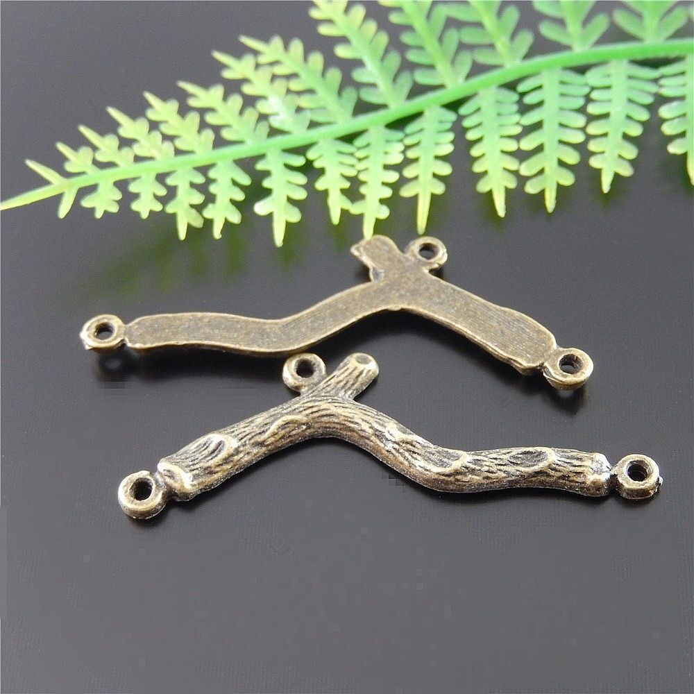20pcs Antiqued Bronze Alloy Tree Branch Charms Pendant Jewelry Connectors 51517