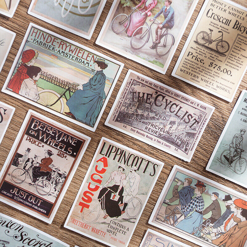 20Pcs Retro English Newspaper Pictorial Stickers Junk Journal Scrapbooking Decor
