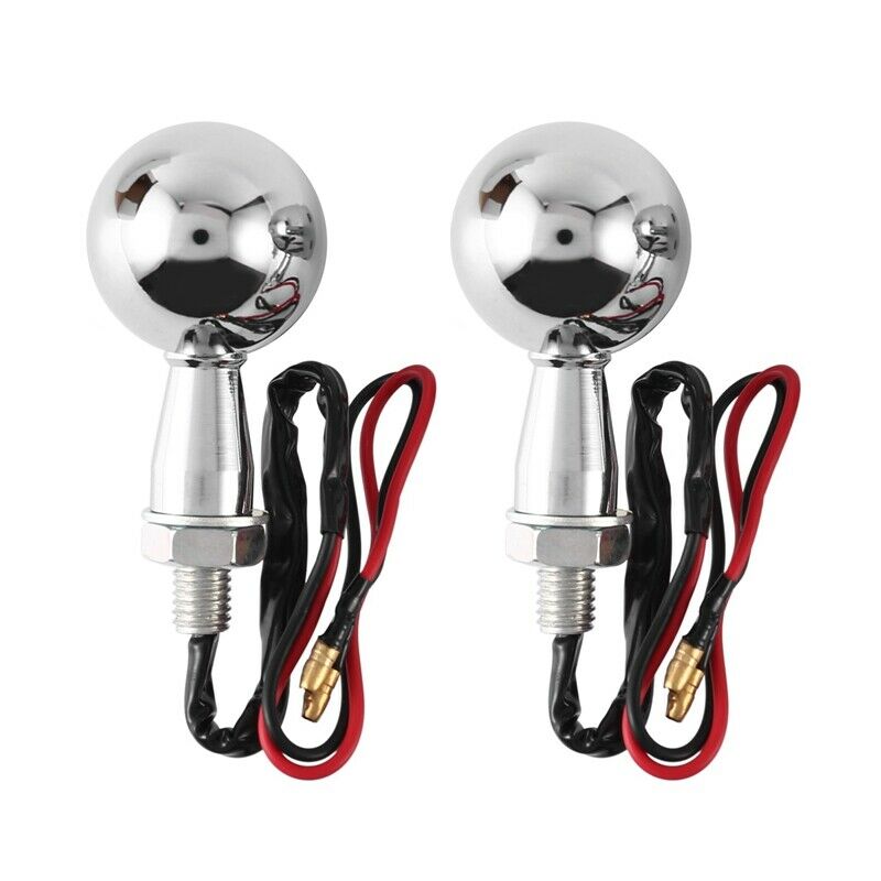2Pcs/Set Motorcycle LED Retro Turn Signals Blinker Amber Indicator Light UniY4Y8