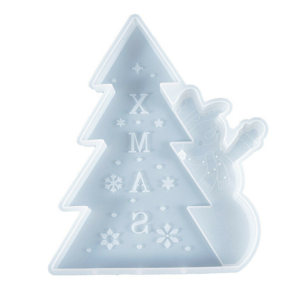 DIY Crystal Epoxy Mold Christmas Tree Snowman Silicone Mould Hand Making Xams