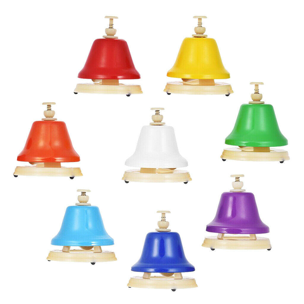 8 Note Hand Bell Set Percussion Instrument Puzzle Toys for Kid's Child