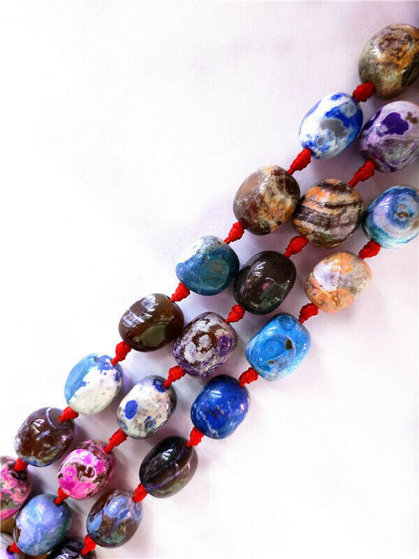 1 Strand 20x12mm Colorful Dream Fire Agate Barrel Loose Beads 15.5inch HH8547