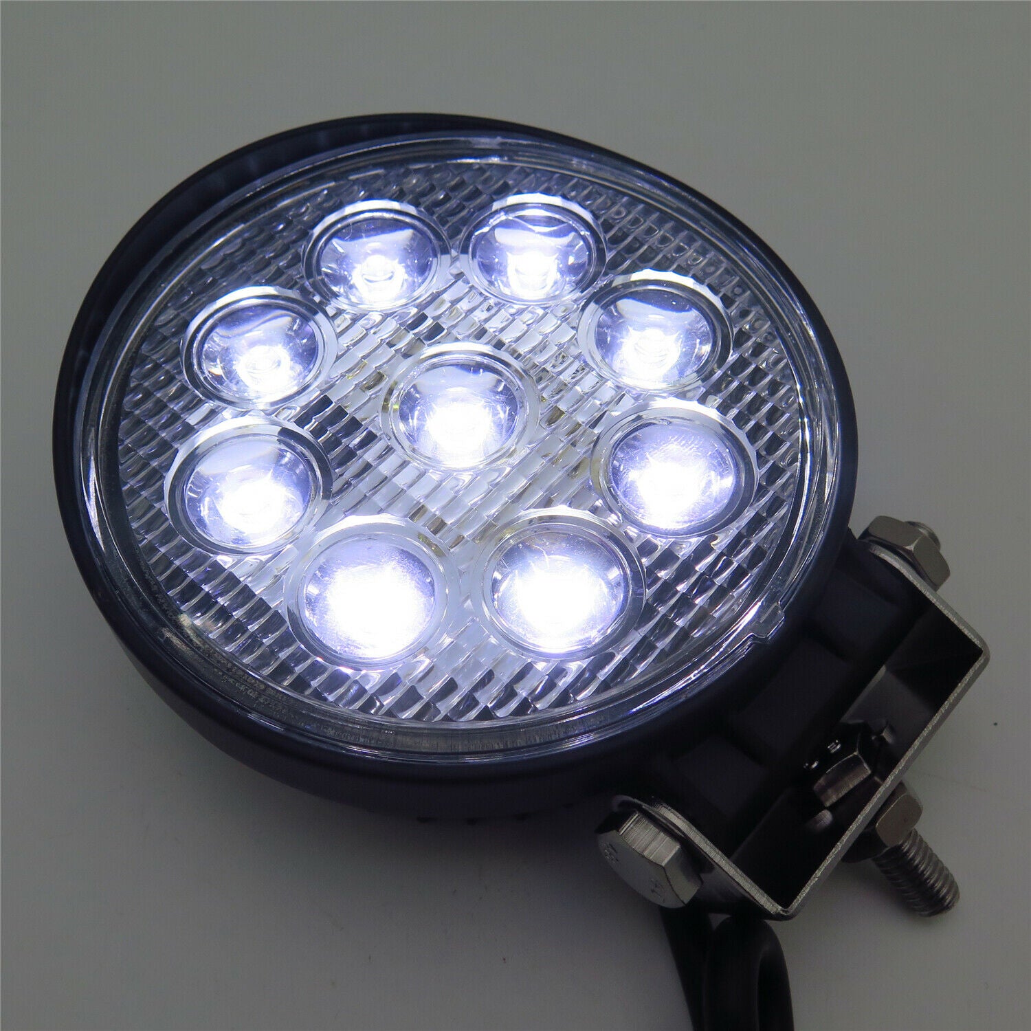 Round 27W Spot BEAM LED Off Road Work 9 LED Light 12V 24V Universal USE SUV Car
