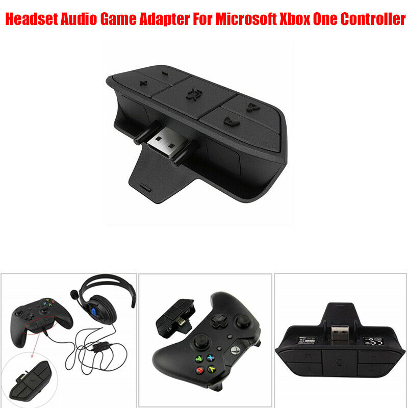 Headset Adapter Mic Headphone Converter for Microsoft Xbox One Controller Black