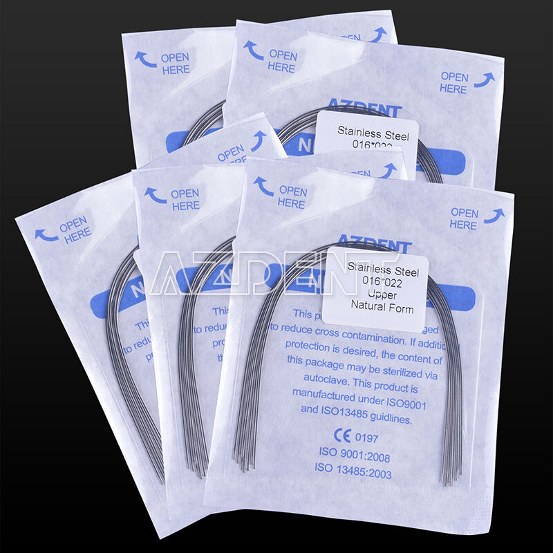 50X Dental Orthodontic Stainless Steel Rectangular Arch Wire 16X22 Upper Natural