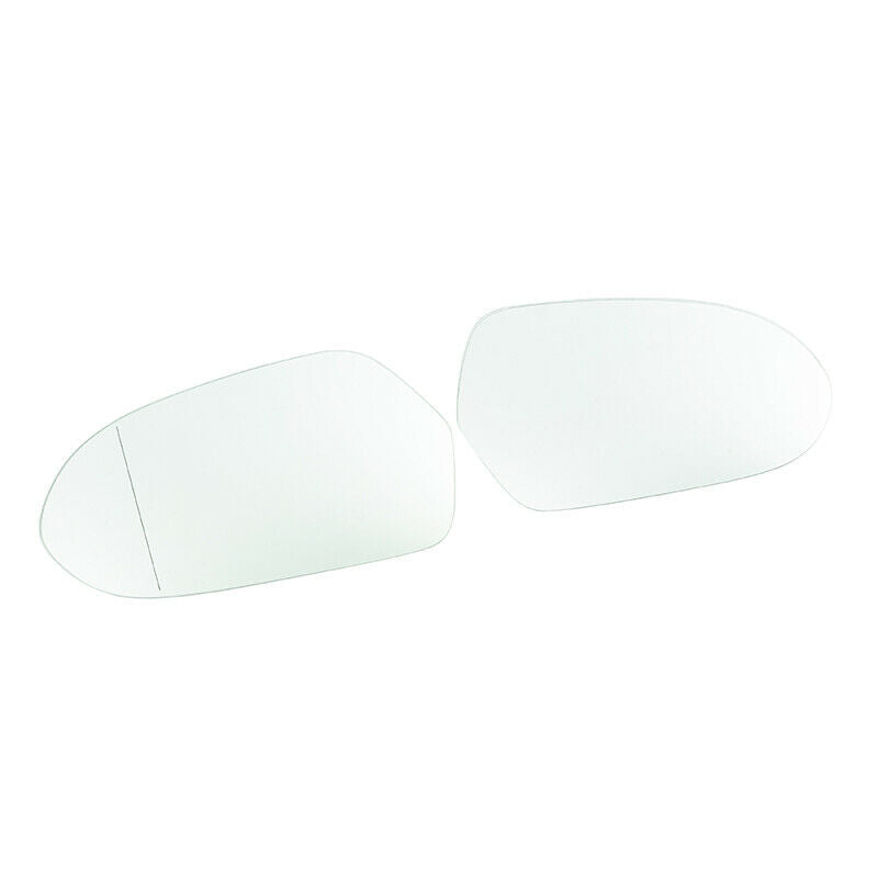 Pair Fit Audi A6 11-18 Rearview Mirror Glasses Lens Clear Heated w/Backing Plate