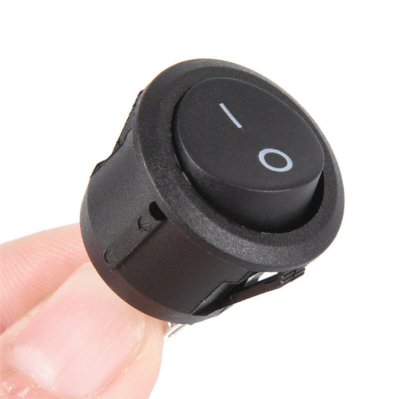 1Pc 2-PIN ON-OFF SPST Round Dot Car Auto Rocker Toggle Switch+Waterproof .l8