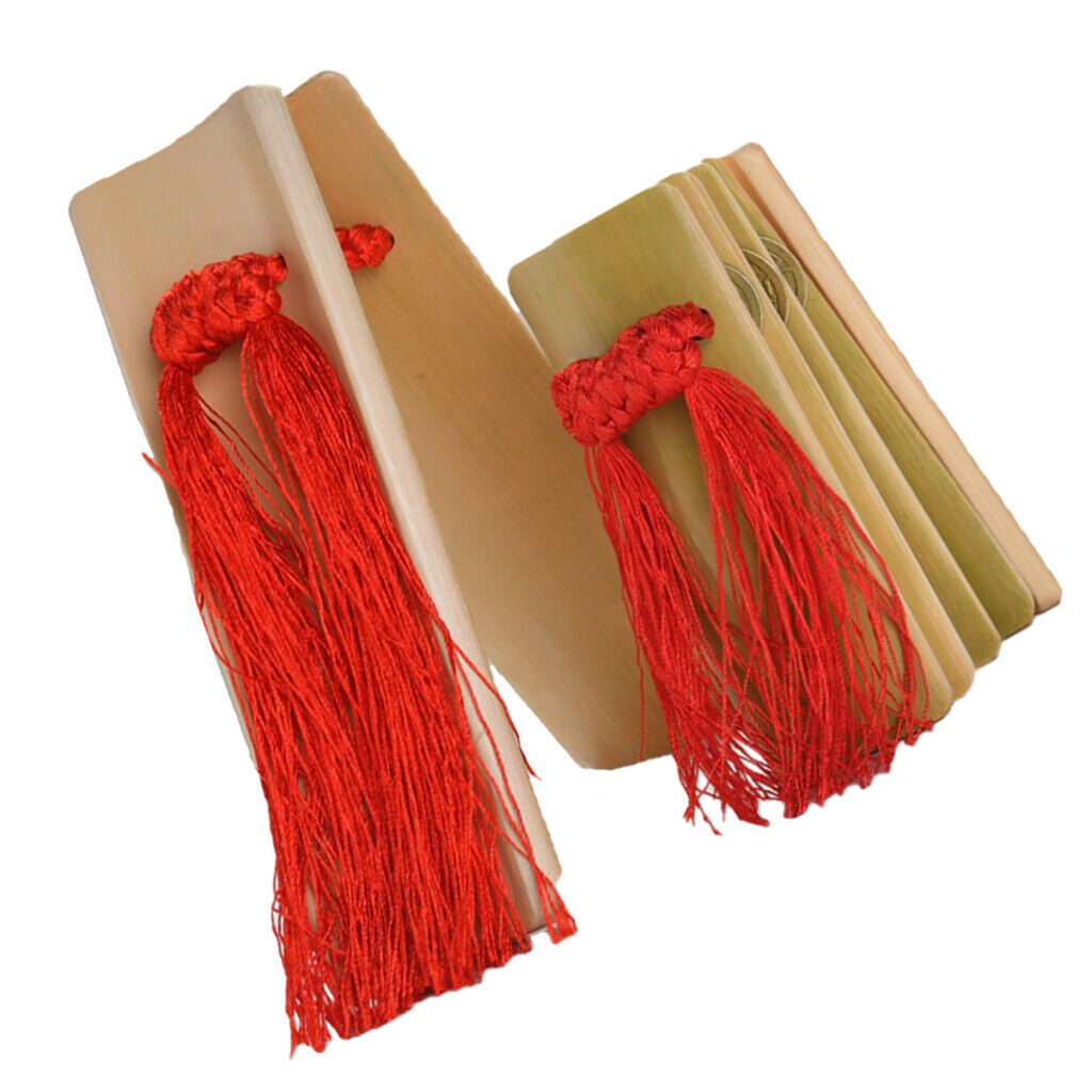 1 Set Bamboo Clappers Castanets Large And Small Chinese Kuaiban