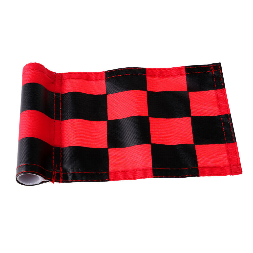 2X Golf Practicing Training Nylon Putting Green Chequered Flag  Red+Black