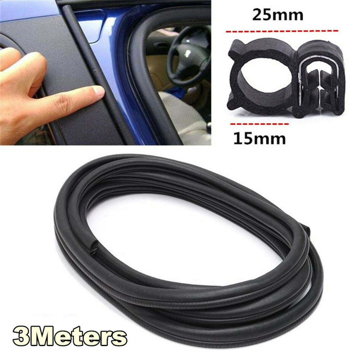 Rubber Seal Edge Trim Strip Sheet Metal Finish Car Auto Dustproof Soundproofing