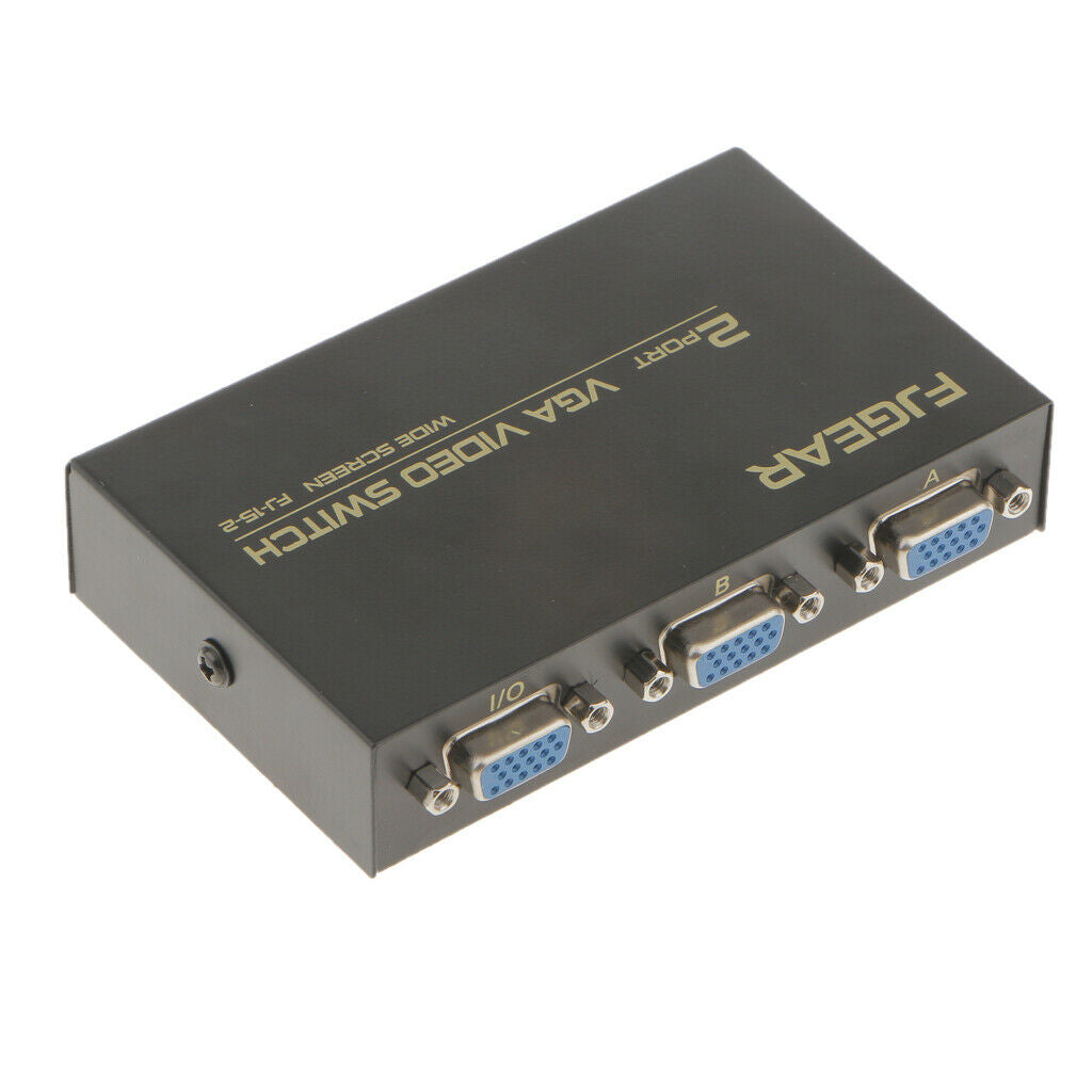 Compact 2-port bidirectional VGA switch KVM switch 2 In 1 Out switch box