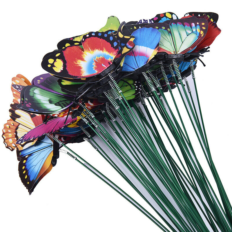 5Pcs Butterflies Garden Colorful Butterfly Stakes Outdoor Flower Pots Dec.l8