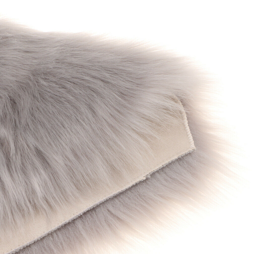 Love-Shape Faux Fur Sheepskin Area Rugs with 5cm Pile, Car Chair Seat Pads,