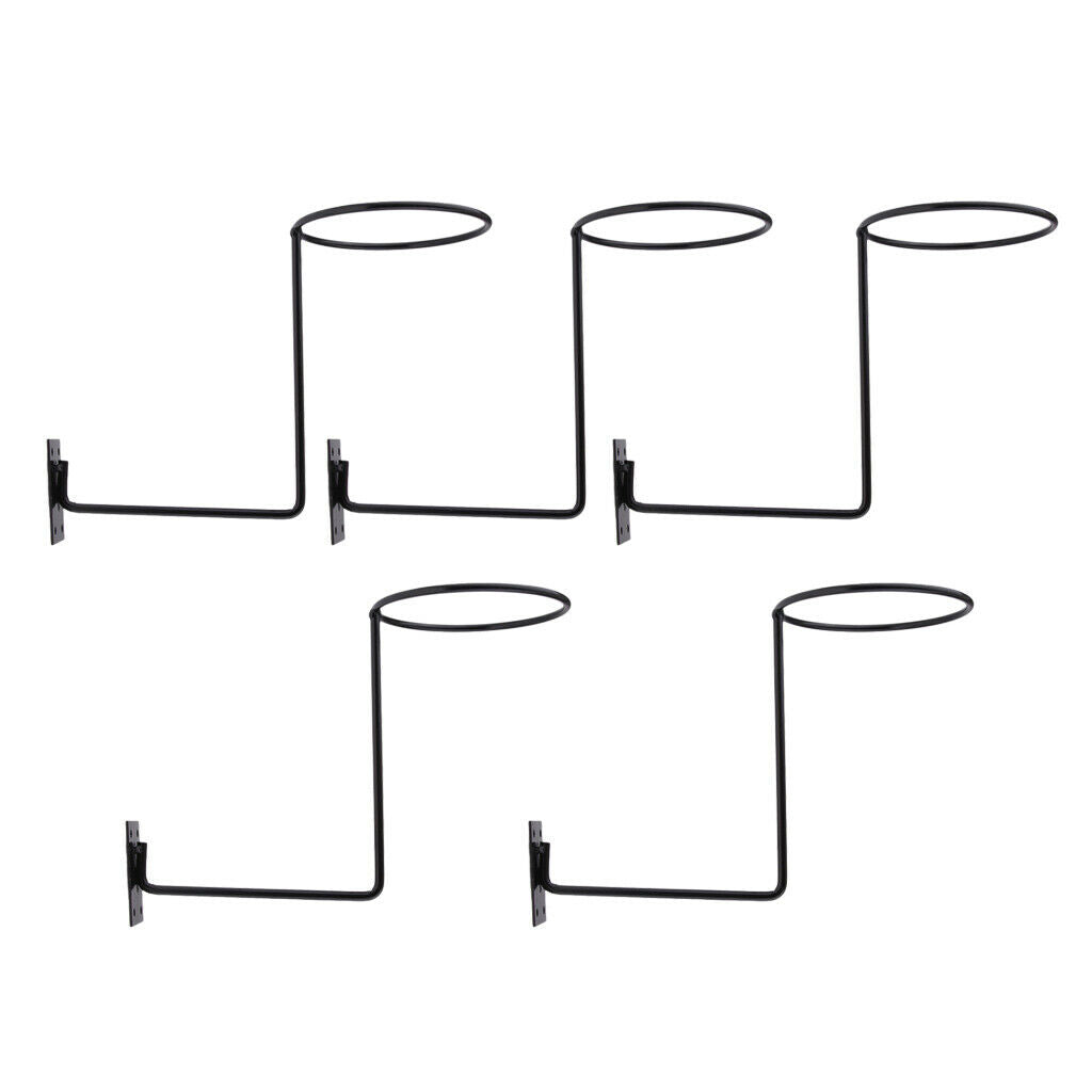 Set of 5 Motorcycle Motorbike Steel Helmet Hanger Jacket Hook Gifts Black