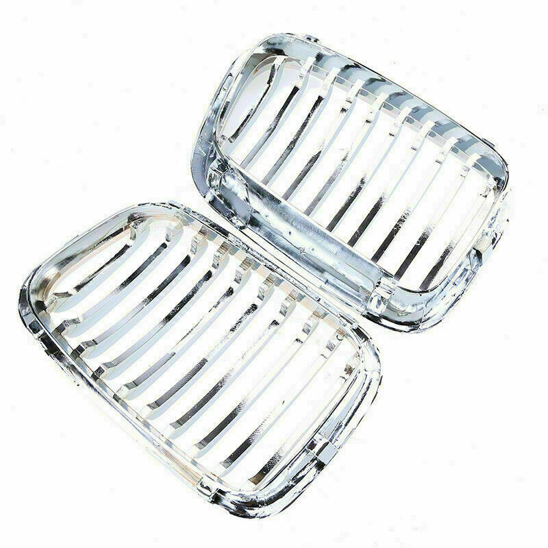 Pair Front Radiator Kidney Grille Cover Fits BMW E46 3 Series 4-Door 1998-2001