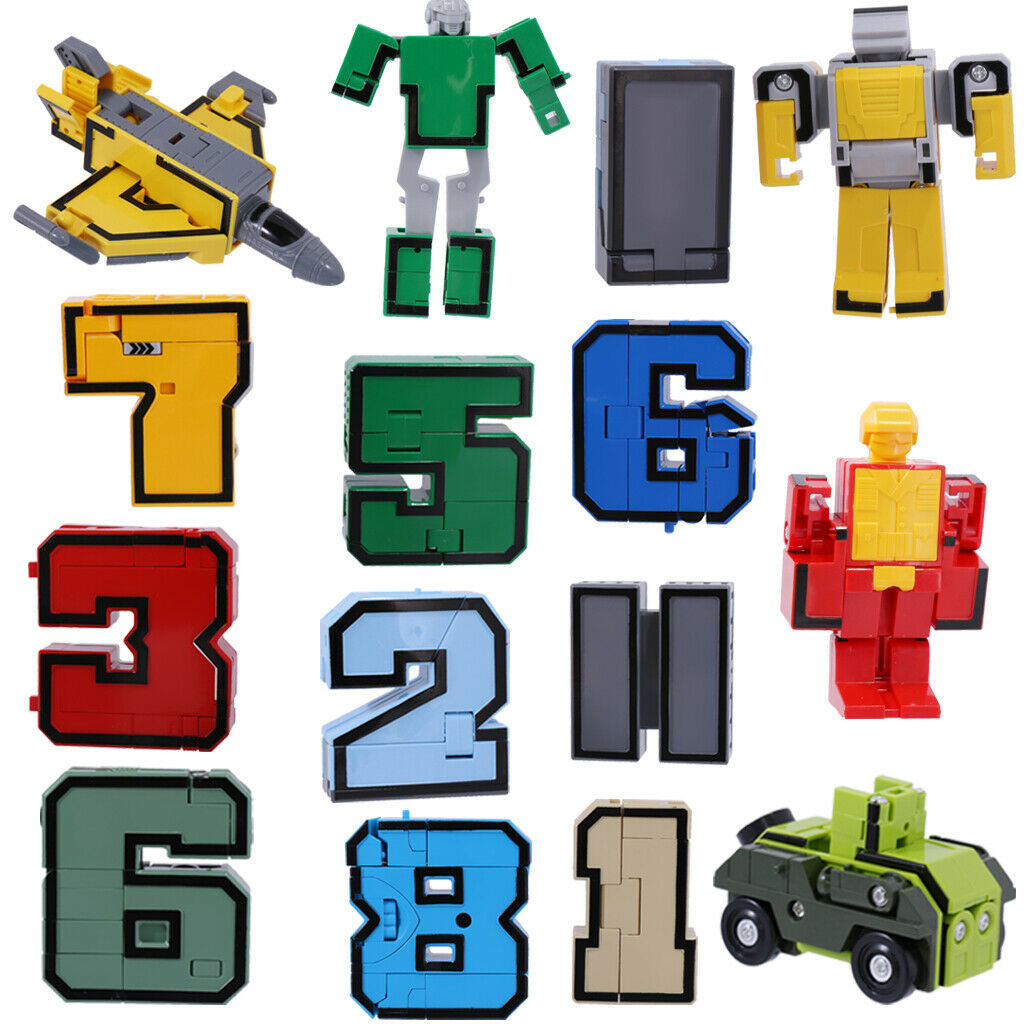 Transformer Plastic Numbers Transform Robot 0-9 Robot Transformer Early Learning