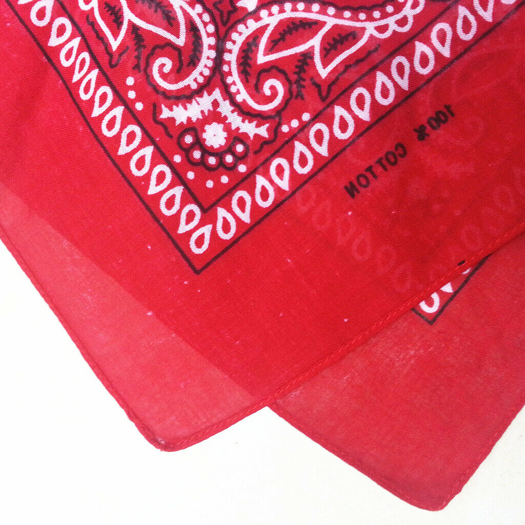 4Pcs Girls Unisex 55cm Square Cowboy Head Wrap Bandana Handkerchief Cotton