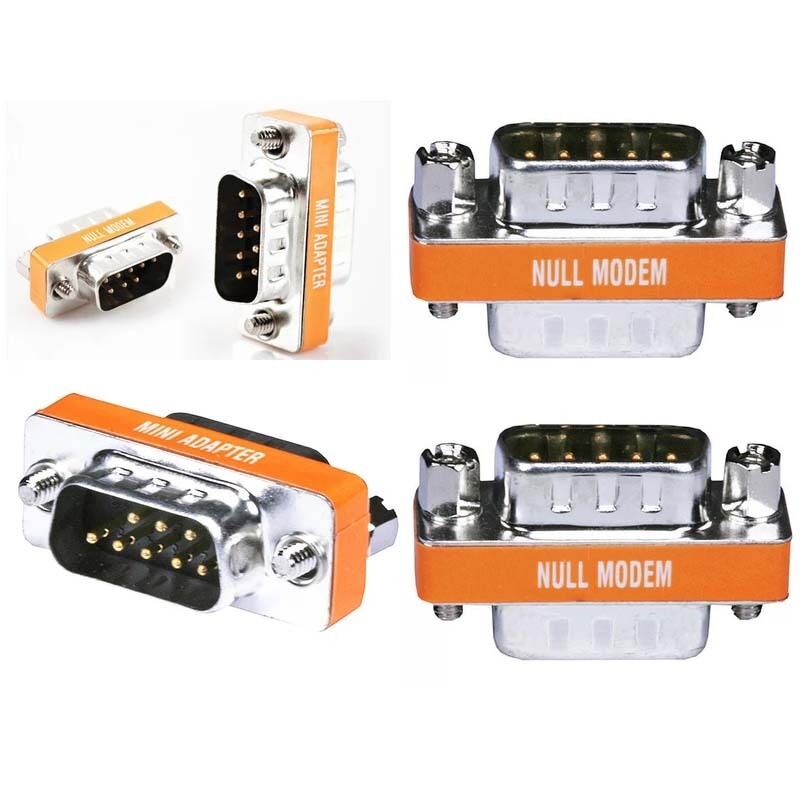 High Quality Mini Null Modem DB9 Male to DB9 Male plug Adapter Gender Changer