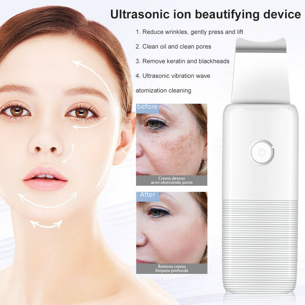 New Ultrasonic Skin Scrubber Shoveling Peeling Remover Facial Pore Deep Cleaning