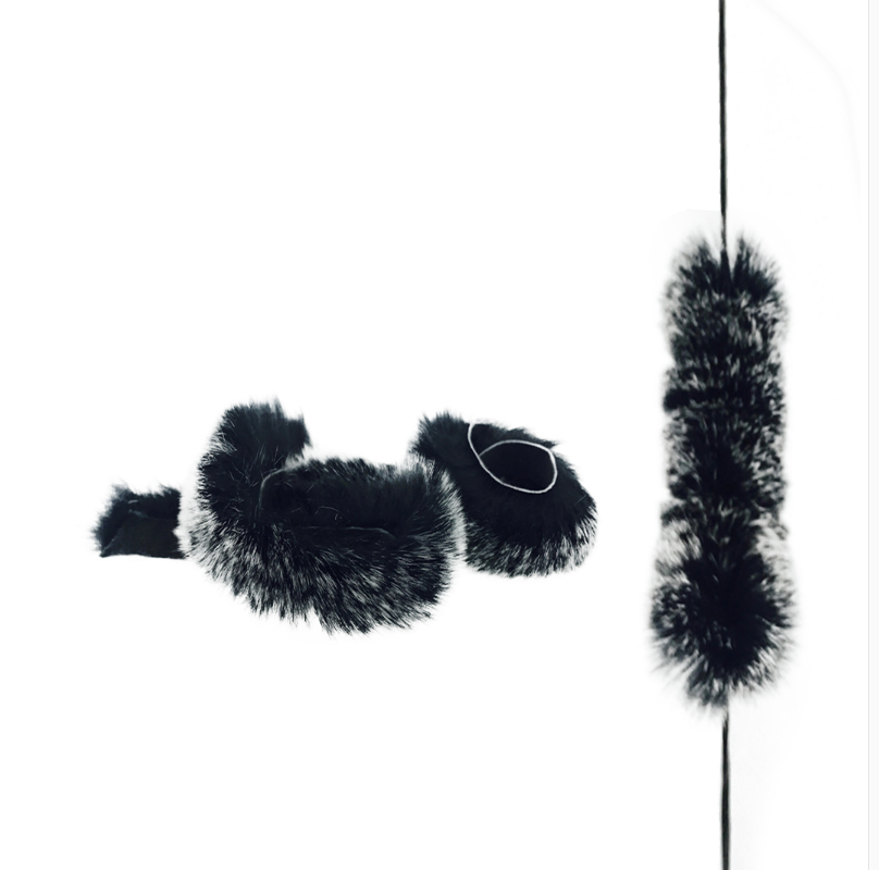 1 Pair Bowstring Stabilizer Rabbit Fur Archery Recurve Bow Longbow Silencer