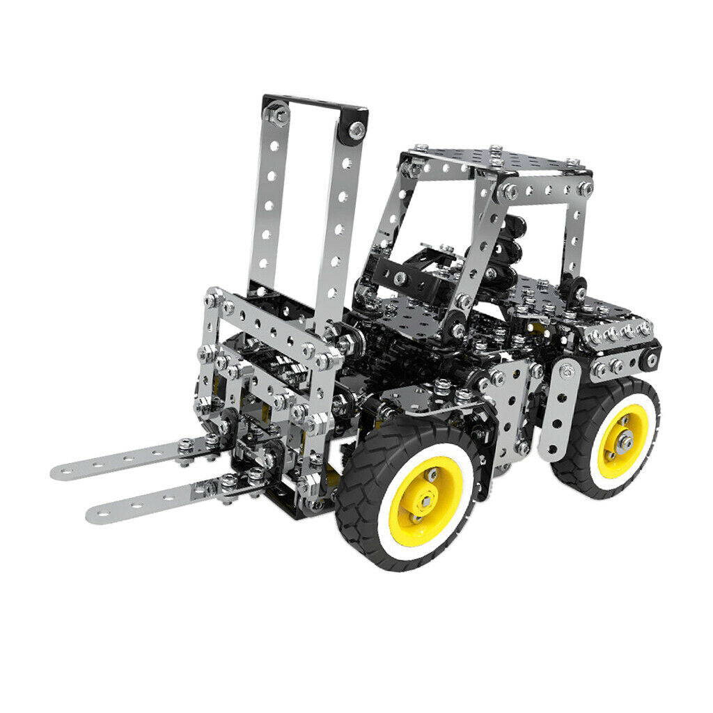 589 Pieces of Alloy DIY Forklift Building Blocks Set, Educational STEM Learning