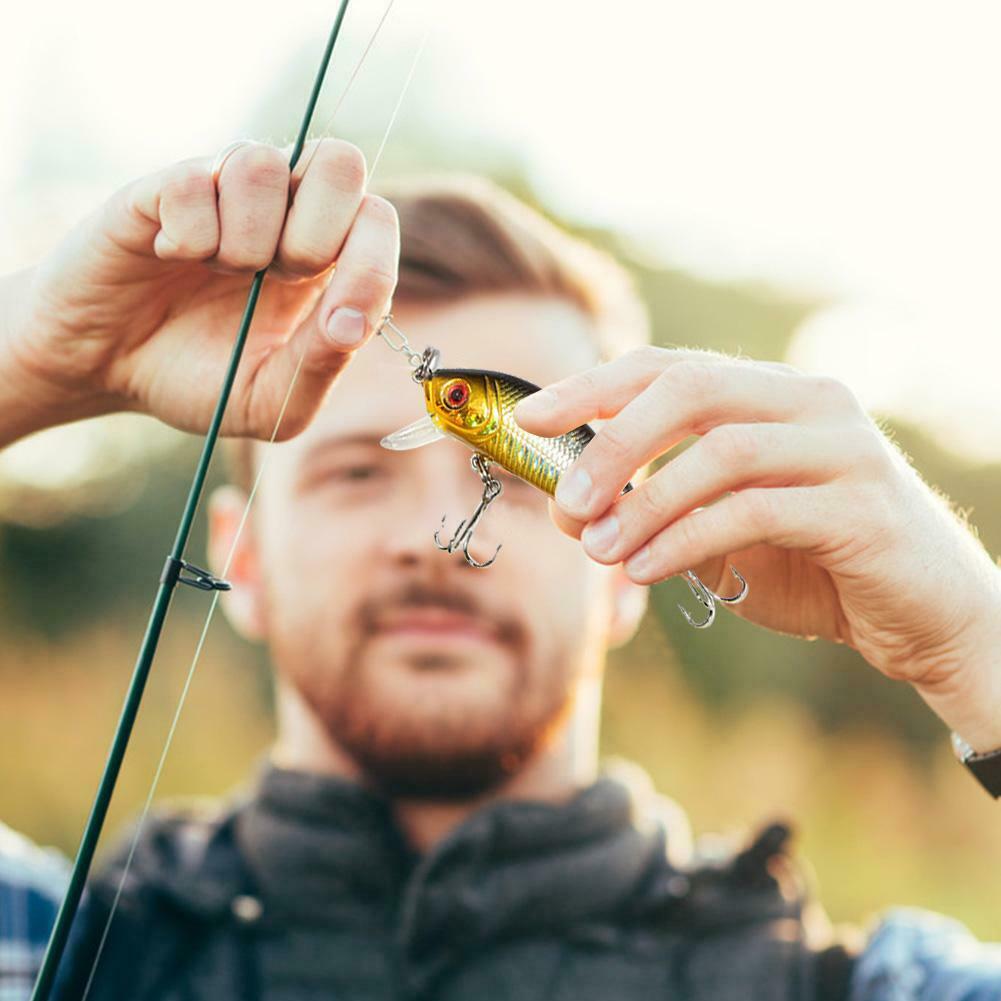 8pcs Minnow Fishing Lures 11cm Artificial Hard Bait Wobblers Crankbait Carp @