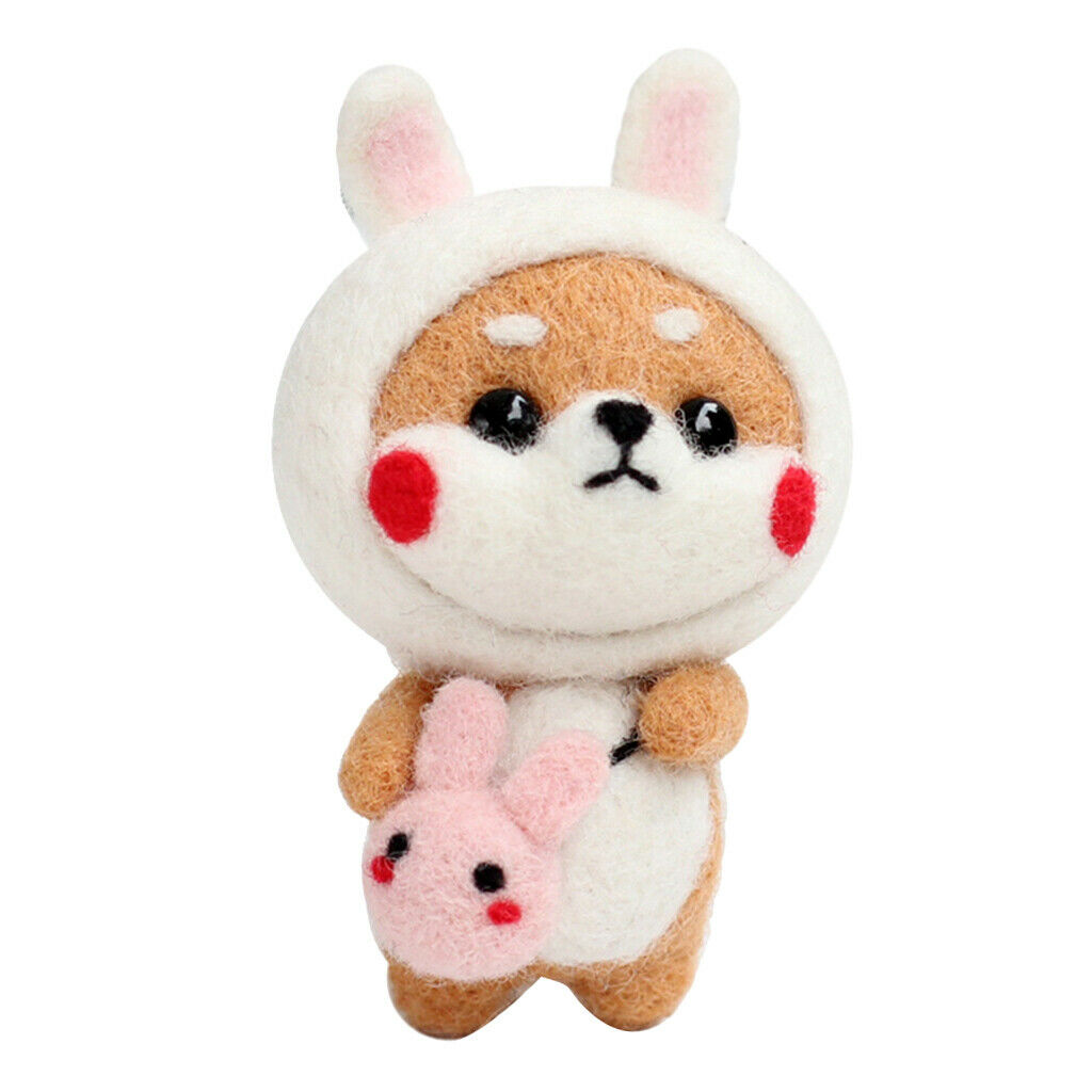 3 Sets Dog  Felting Handle With 7 Needles Wool Embroidery Craft Kit