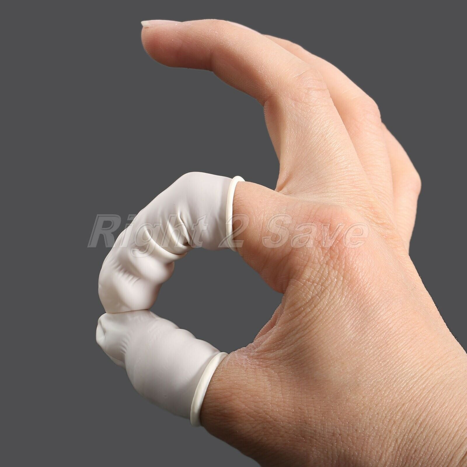 100pcs Rubber Latex Finger Cots Fingertips Protective Gloves Tattoo Nail Art Kit