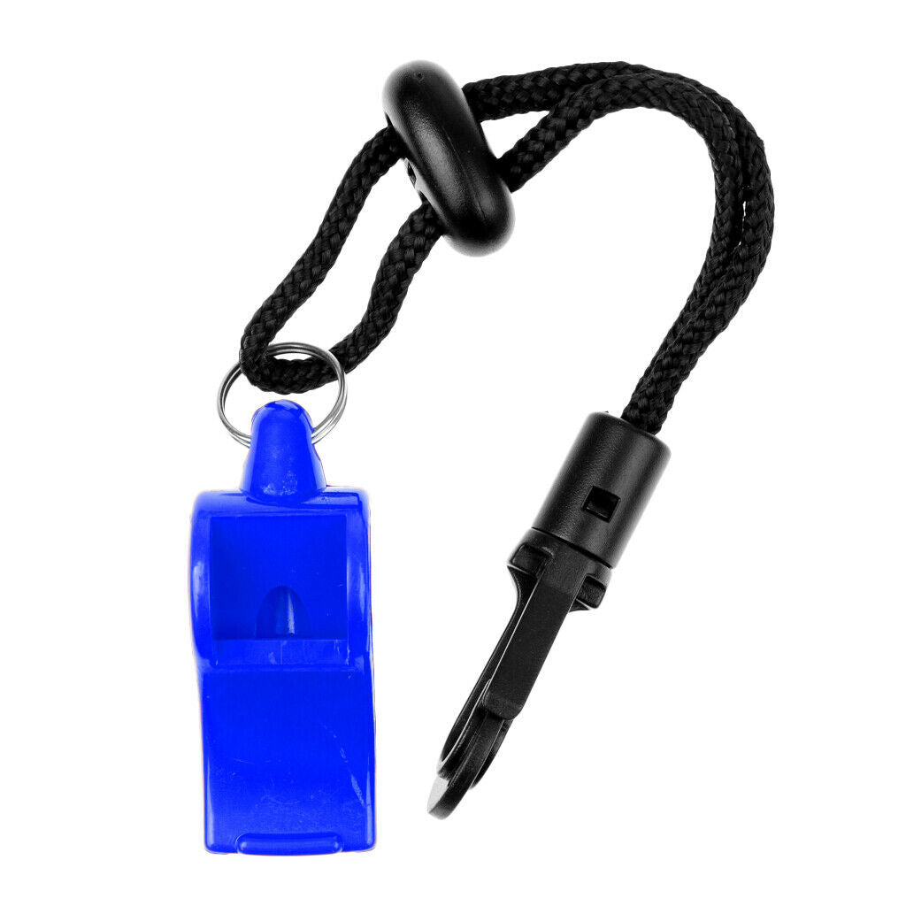 Emergency Whistle with Clip On Lanyard for Outdoor Kayak Boat Safety Blue