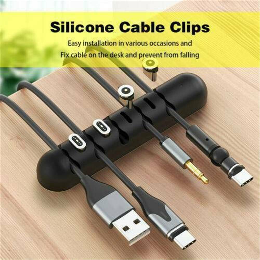 Cable Clips Desk Tidy Winder Earphone Organizer Wire USB Charger Holder Clip AU~