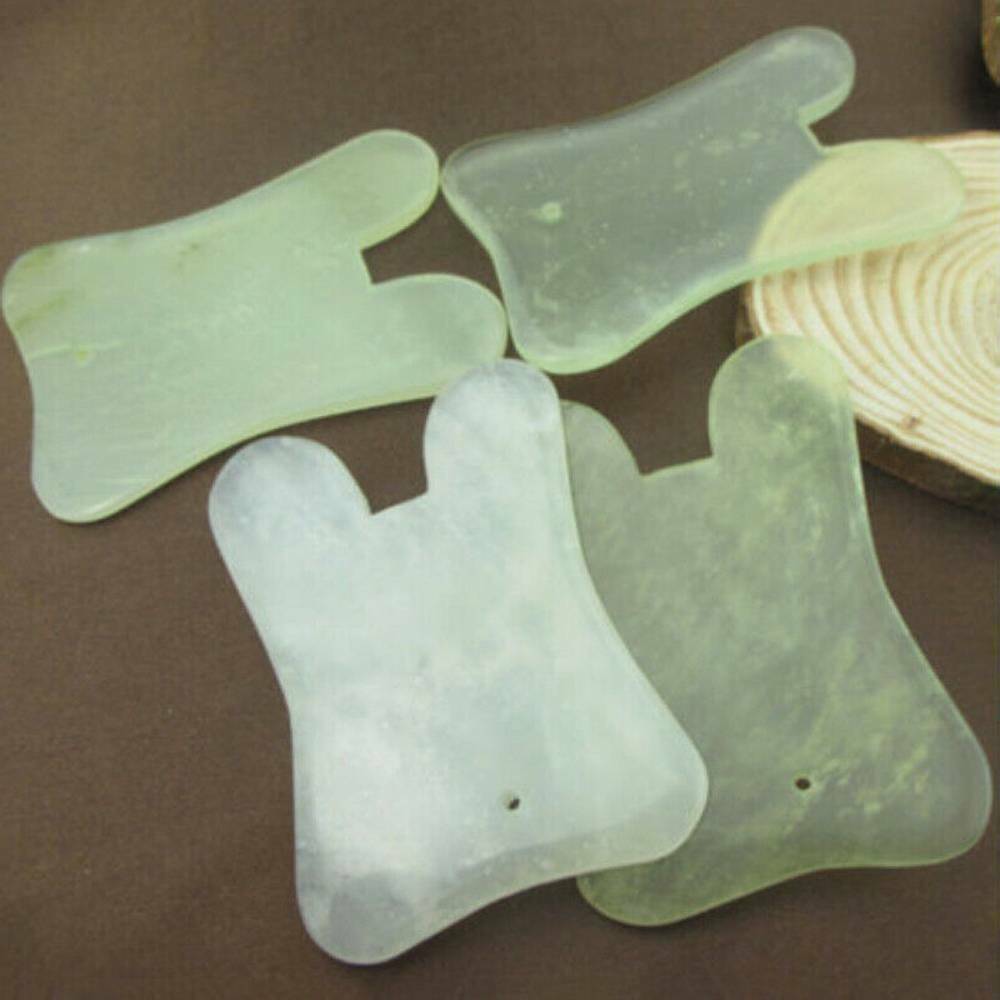 Guasha Facial Jade Roller Face Thin+Body Gua Sha Board Massager Tool Portable US