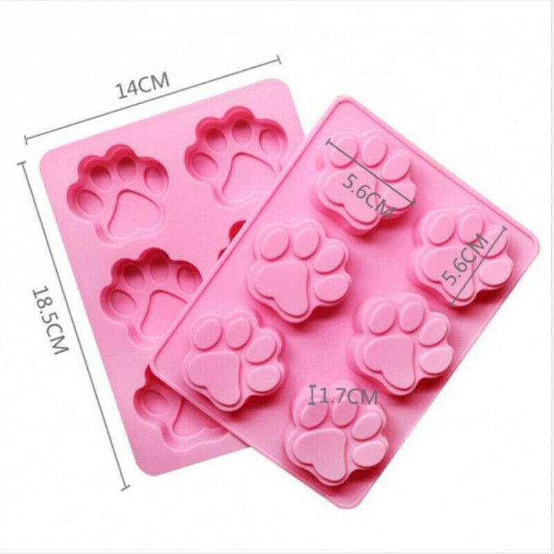 Cat Paw Shape Silicone Bakeware Baking Mold Chocolate Cookie Soap Fondant Mo XC