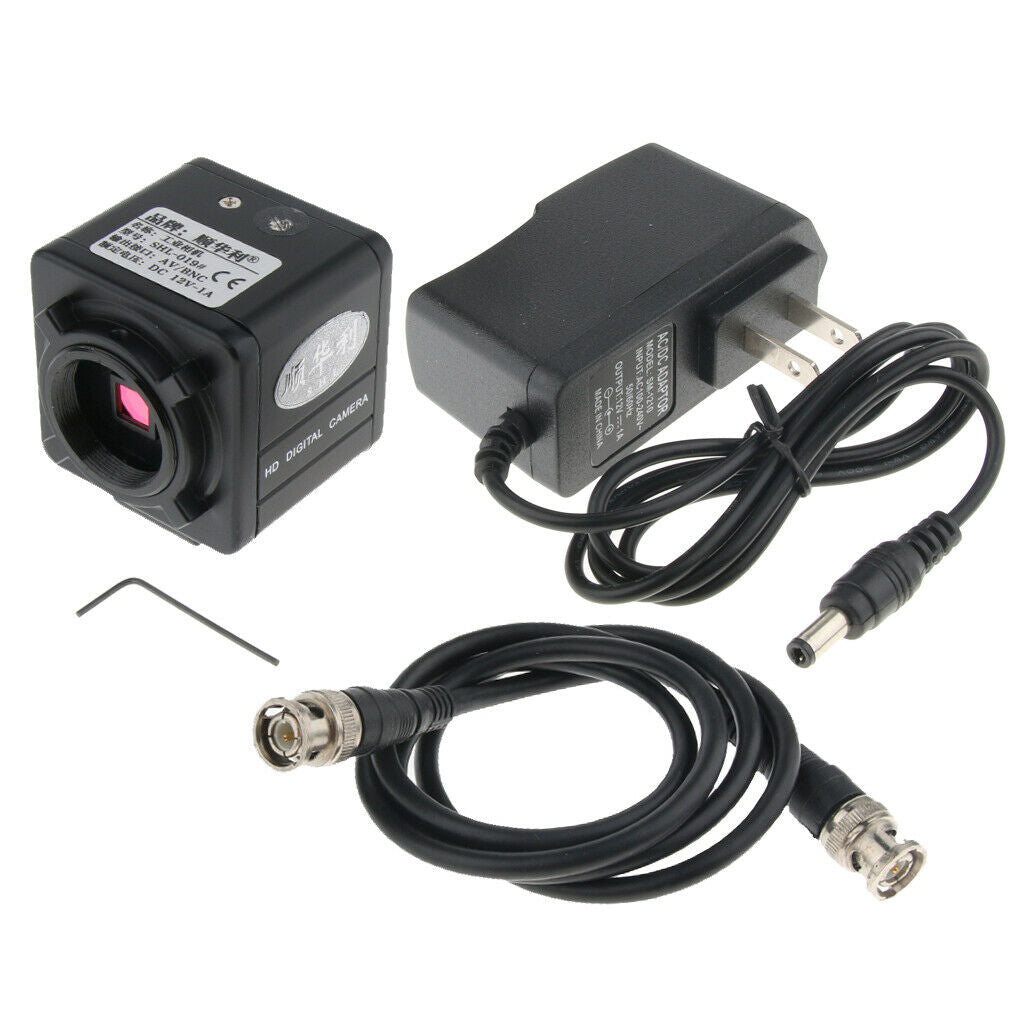 1200TVL 1/3 HD Industrial Digital CCD Microscope Camera BNC/AV Color Video