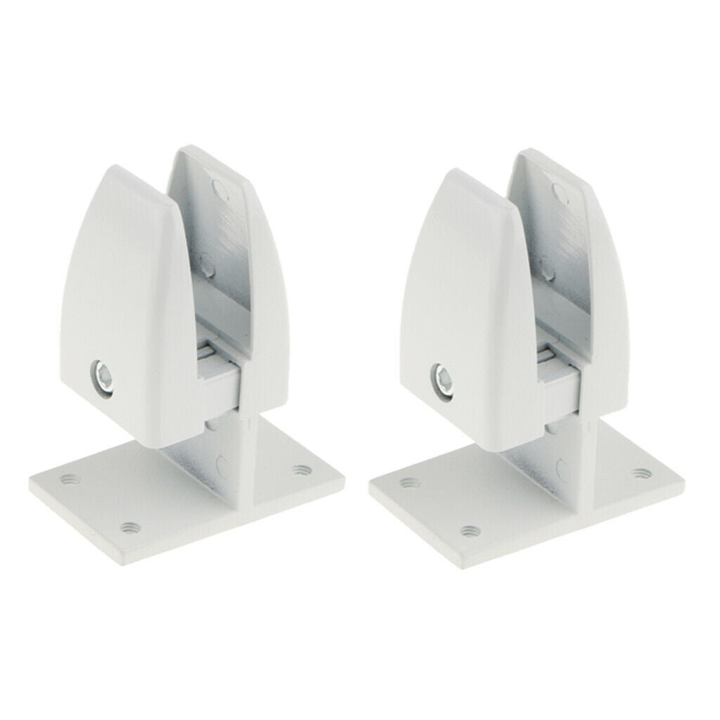 2pack Office Desk Partition Bracket Shelf Privacy Screen Clip Clamp White