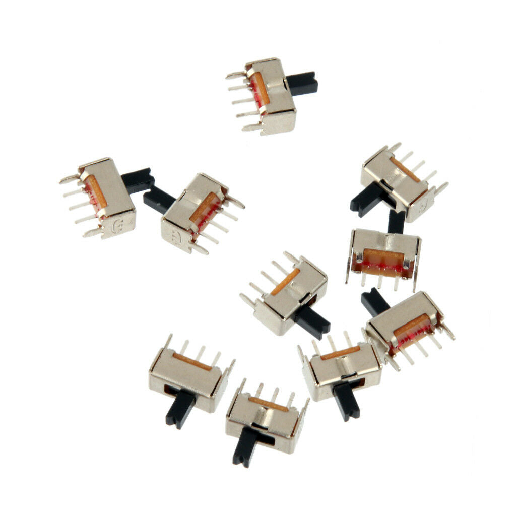 10PCS  -12D07VG4 1P2T 4mm PCB Panel Vertical Slide Power Switch
