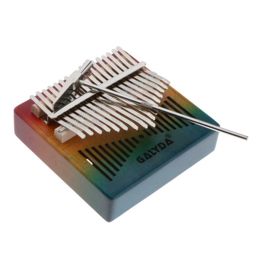 Portable Kalimba 17 Key Thumb Piano Wooden Mbira Gift for Music Lover w/ Bag