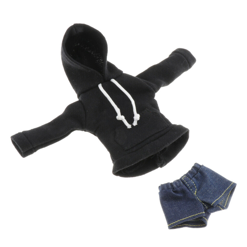 Fashionable BJD Hoodie and Short Pants for 1/6 BB Licca/Momoko/Azone Accs