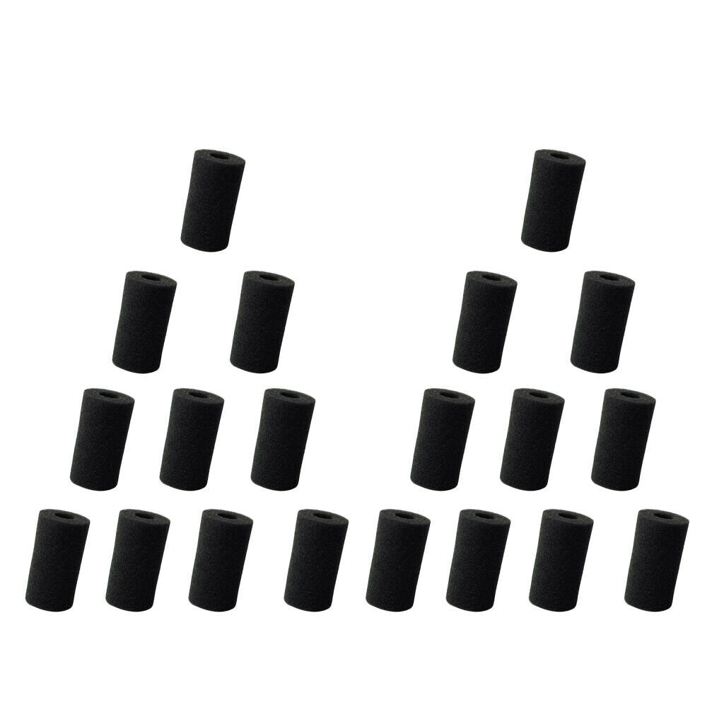 20x Pre-Filter Foam Sponge Filter Covers for Aquarium Fish Tank Black