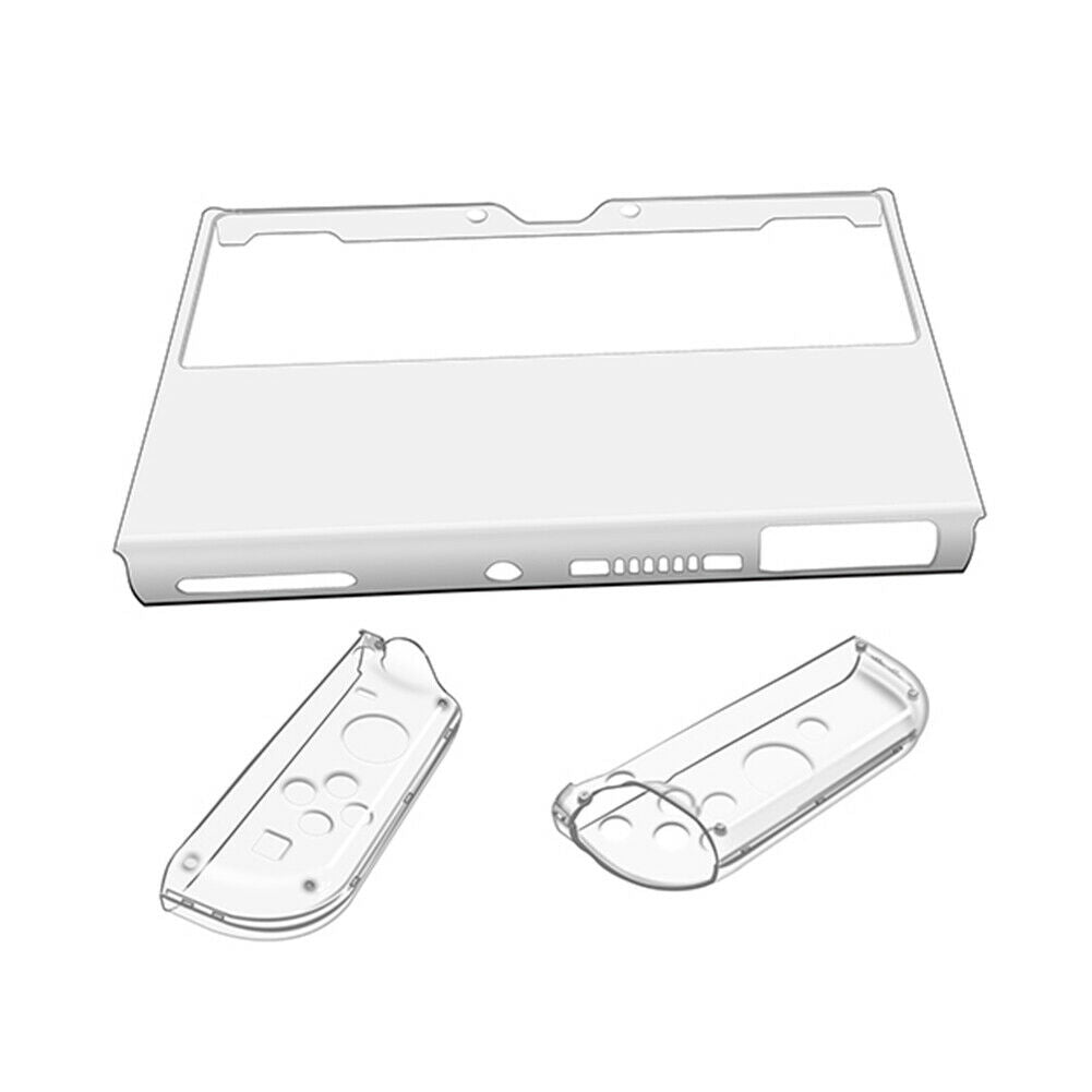 8 in 1 Crystal Cover Set for OLED Controller Tempered Film Thumb Grip Caps