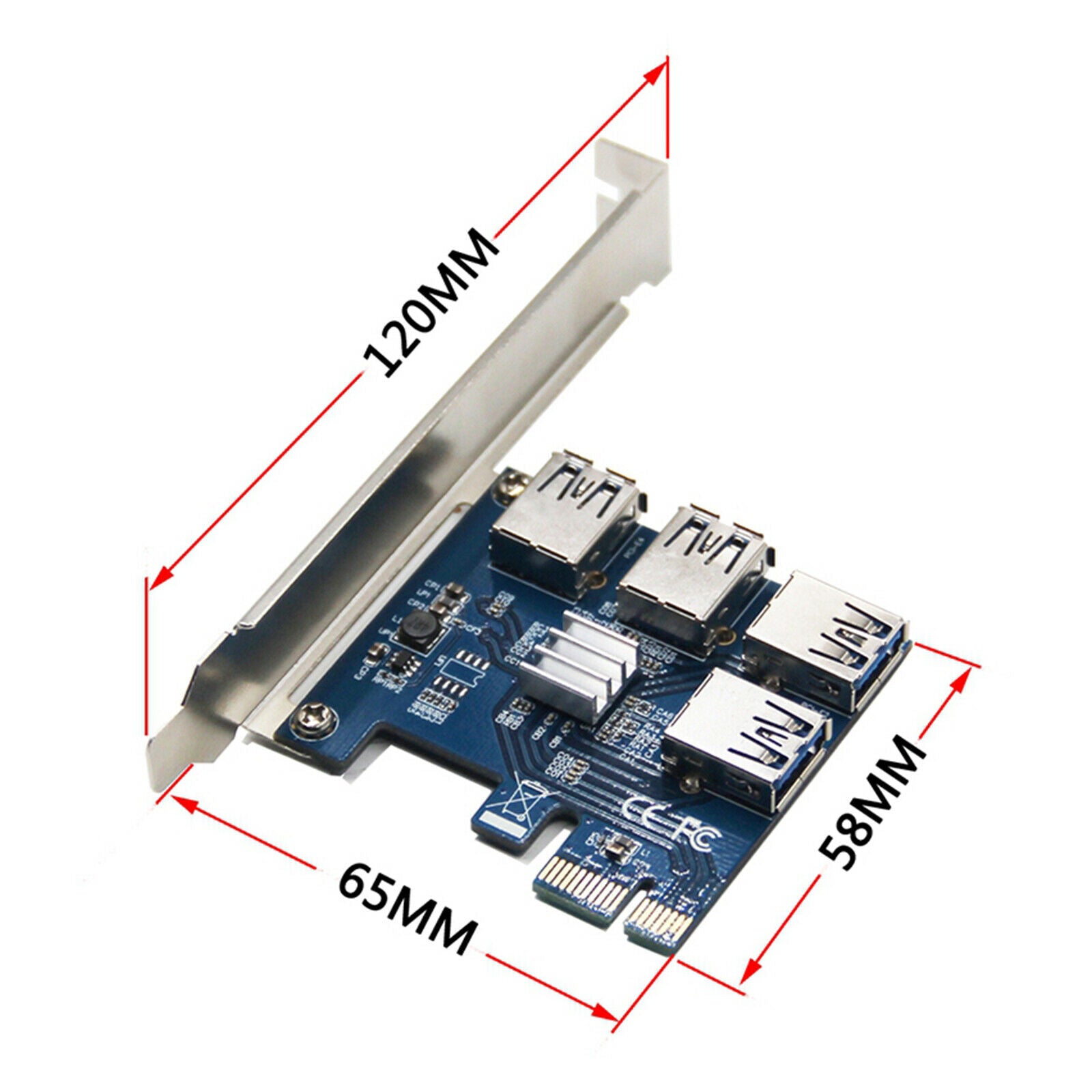 4 Ports USB 3.0 Super Fast 5Gbps   Expansion Card 4-Ports for