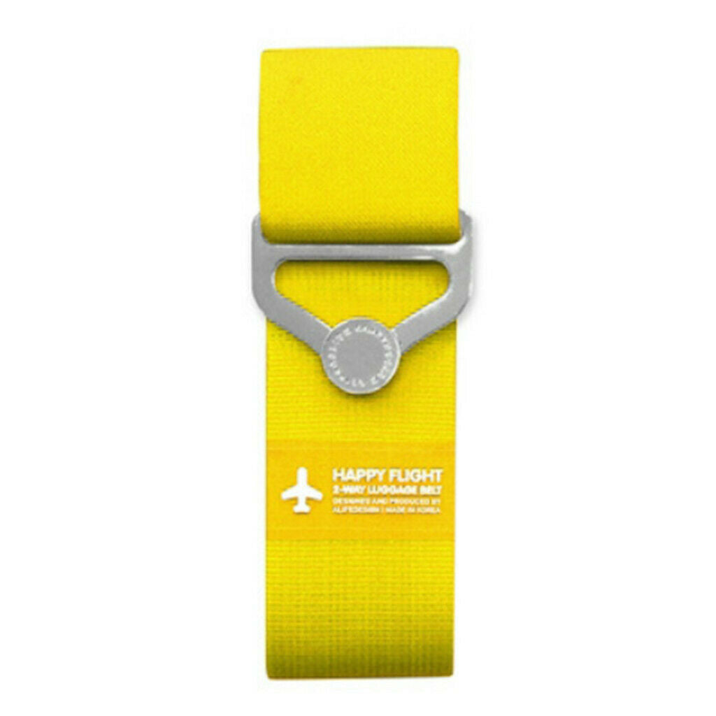 Adjustable Travel Luggage Thick Belt Packing Cross Strap Baggage Tie Yellow