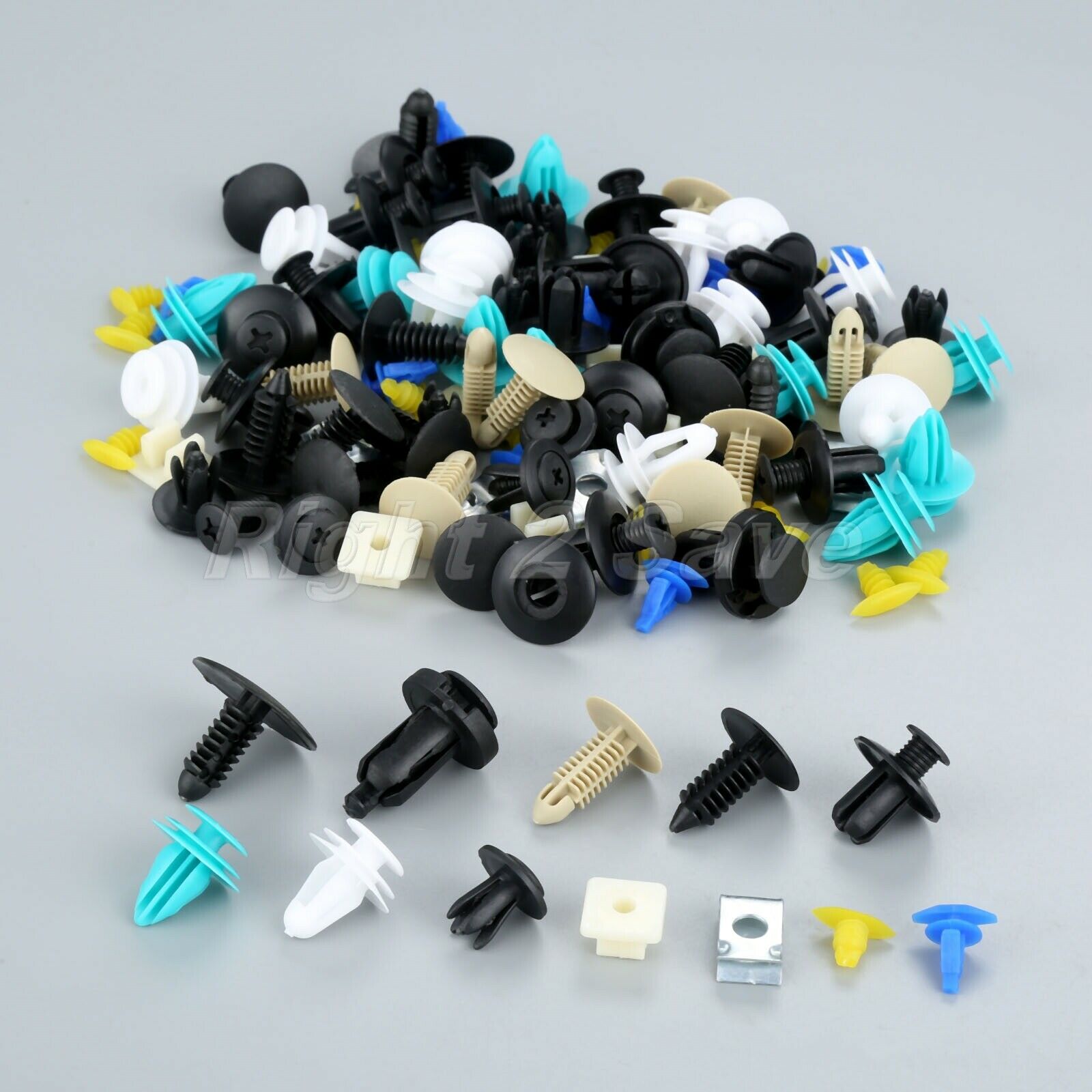 100 Car Rivets Car Door Trim Panel Clip Fastener fender bumper Auto Nylon