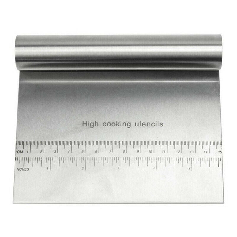 Metal Cake Scraper Pizza Dough Pastry Cutter Panel Scale Baking Tool Kitc.l8