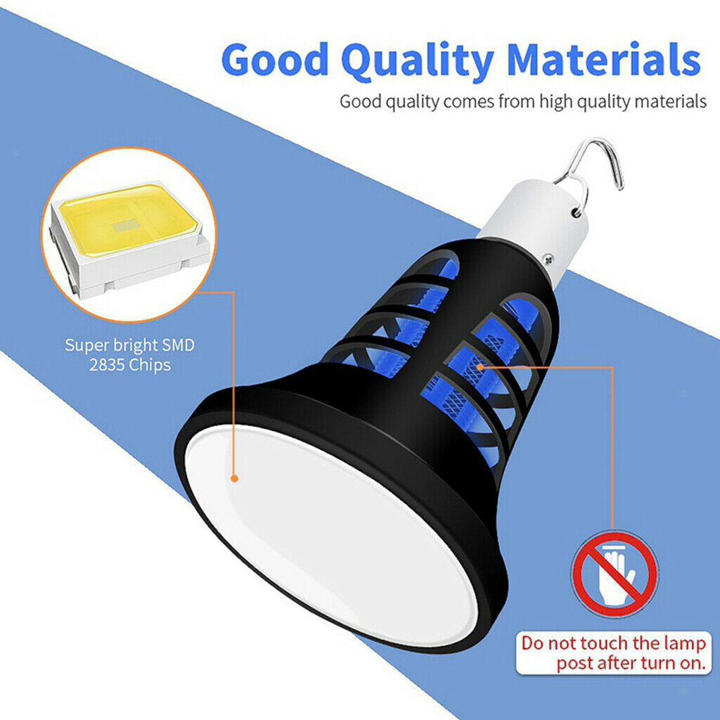 Camping LED Lamp 2 in 1 Mosquito Killer Anti Pest Catcher Insect Trap Light