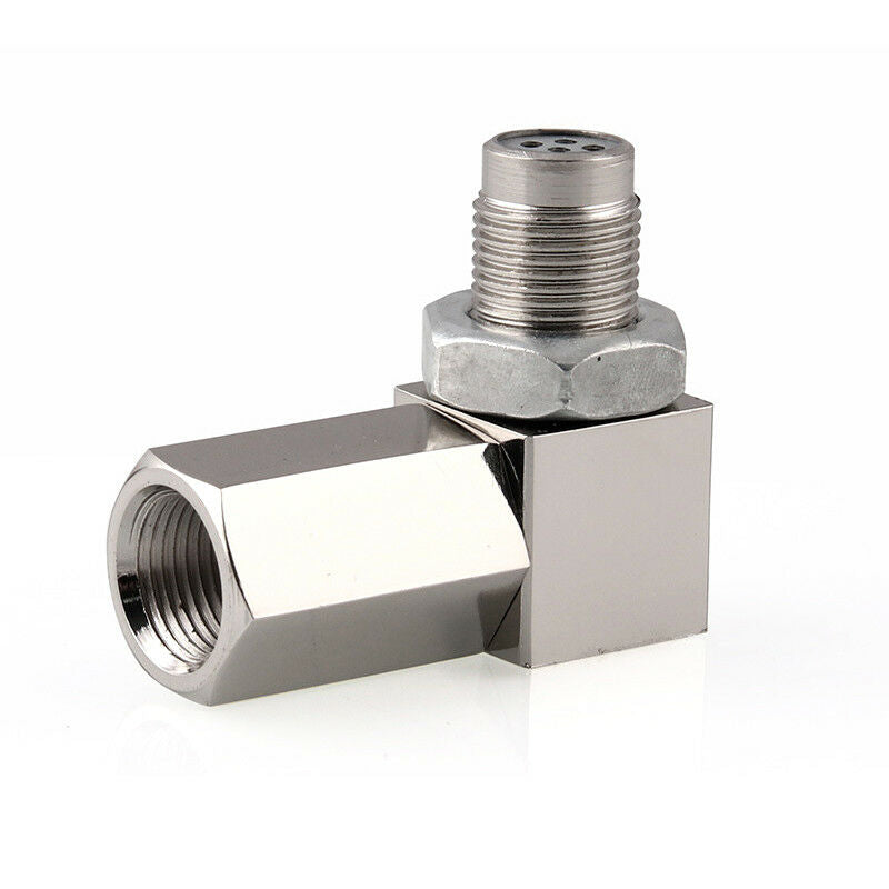 90Â° Sensor Spacer Engine Light CEL Check Bung Mini Catalytic Converter for O2